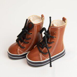 Brown doll Boots For 1/4 scale Doll Vegan Leather